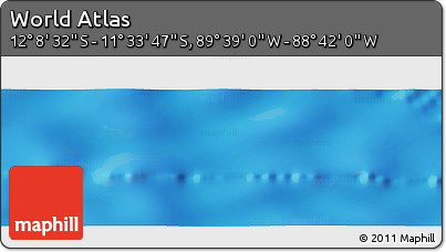 Physical Panoramic Map of the Area around 11° 51' 9" S, 89° 10' 30" W