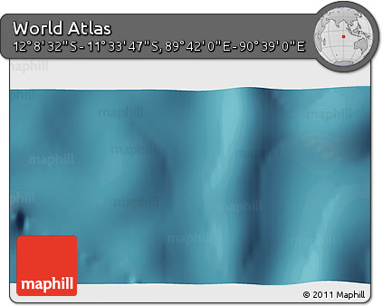 Satellite 3D Map of the Area around 11° 51' 9" S, 90° 10' 30" E