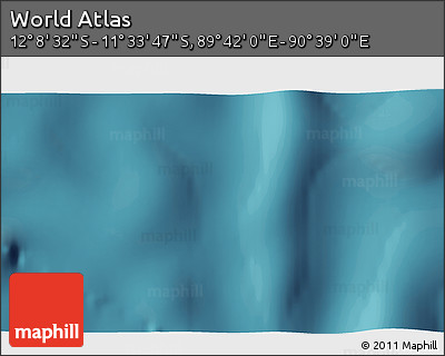 Satellite 3D Map of the Area around 11° 51' 9" S, 90° 10' 30" E
