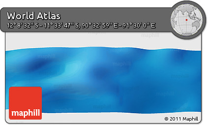 Physical Panoramic Map of the Area around 11° 51' 9" S, 91° 1' 30" E