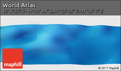 Physical Panoramic Map of the Area around 11° 51' 9" S, 91° 1' 30" E