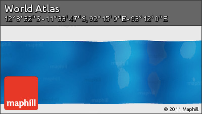 Physical Panoramic Map of the Area around 11° 51' 9" S, 92° 43' 29" E