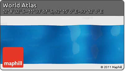 Physical Panoramic Map of the Area around 11° 51' 9" S, 92° 43' 29" E