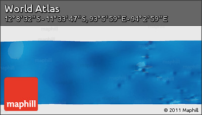 Physical Panoramic Map of the Area around 11° 51' 9" S, 93° 34' 29" E