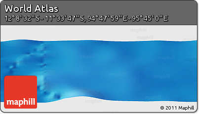 Physical Panoramic Map of the Area around 11° 51' 9" S, 95° 16' 30" E