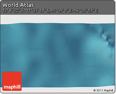 Satellite 3D Map of the Area around 11° 51' 9" S, 96° 7' 30" E