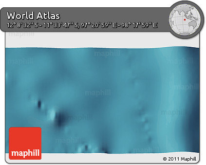 Satellite 3D Map of the Area around 11° 51' 9" S, 97° 49' 29" E