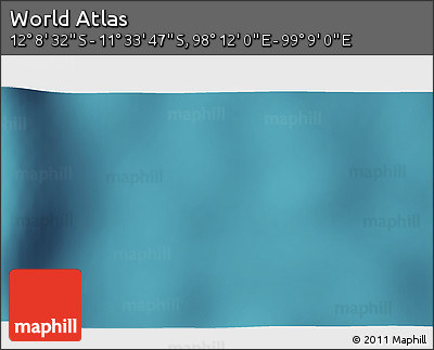Satellite 3D Map of the Area around 11° 51' 9" S, 98° 40' 30" E
