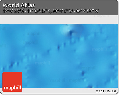 Physical 3D Map of the Area around 11° 51' 9" S, 98° 31' 30" W
