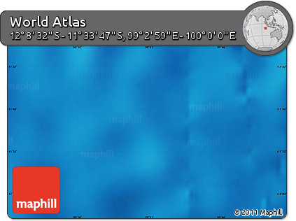 Physical Map of the Area around 11° 51' 9" S, 99° 31' 30" E