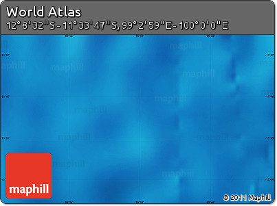 Physical Map of the Area around 11° 51' 9" S, 99° 31' 30" E