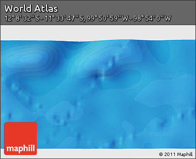 Political 3D Map of the Area around 11° 51' 9" S, 99° 22' 30" W