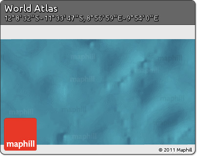 Satellite 3D Map of the Area around 11° 51' 9" S, 9° 25' 30" E