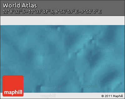 Satellite 3D Map of the Area around 11° 51' 9" S, 9° 25' 30" E