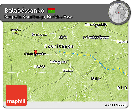 Physical 3D Map of Balabéssanko