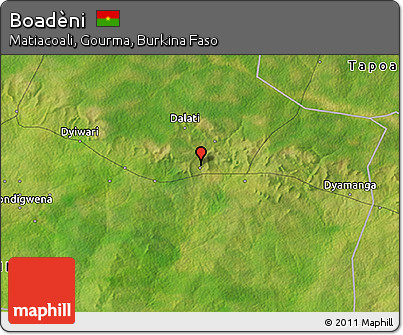 Satellite 3D Map of Boadèni