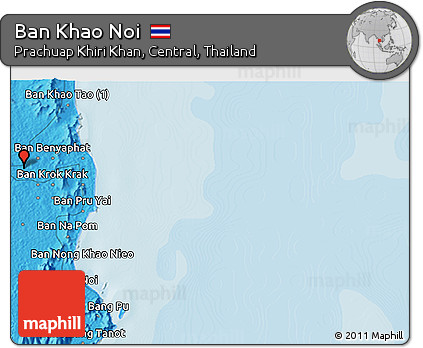 Political 3D Map of Ban Khao Noi