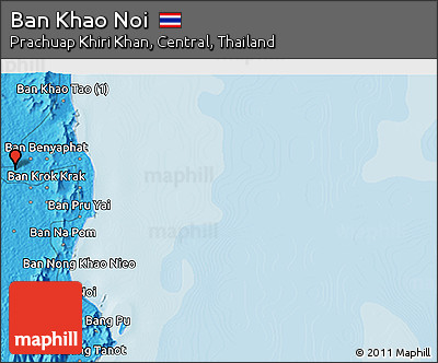 Political 3D Map of Ban Khao Noi