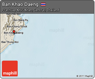 Shaded Relief 3D Map of Ban Khao Daeng