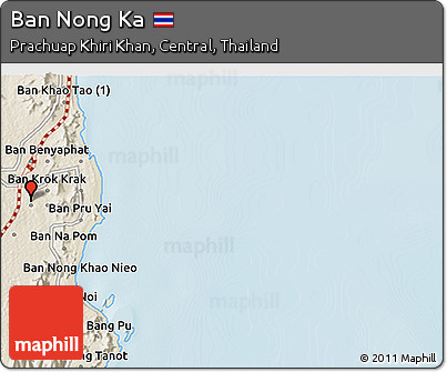Shaded Relief 3D Map of Ban Nong Ka