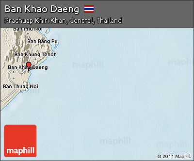 Shaded Relief 3D Map of Ban Khao Daeng