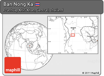 Blank Location Map of Ban Nong Ka
