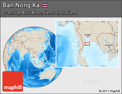 Shaded Relief Location Map of Ban Nong Ka