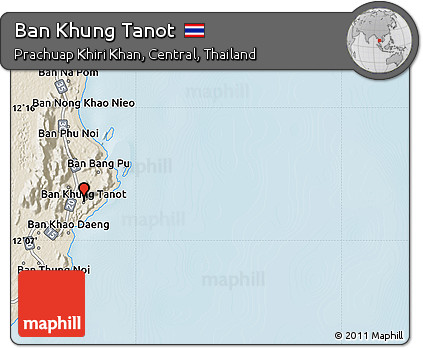Shaded Relief Map of Ban Khung Tanot