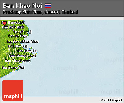 Physical Panoramic Map of Ban Khao Noi