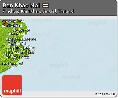 Physical Panoramic Map of Ban Khao Noi