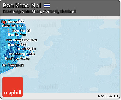Political Panoramic Map of Ban Khao Noi