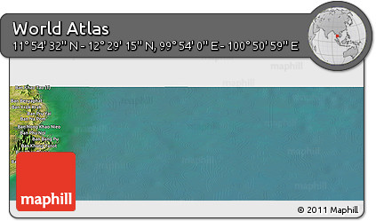 Satellite Panoramic Map of the Area around 12° 11' 54" N, 100° 22' 30" E