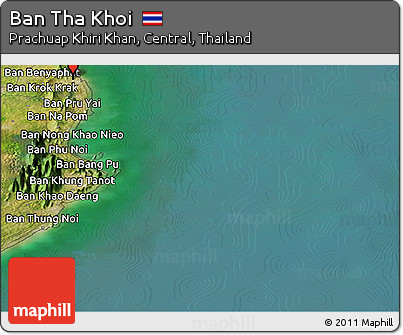 Satellite Panoramic Map of Ban Tha Khoi