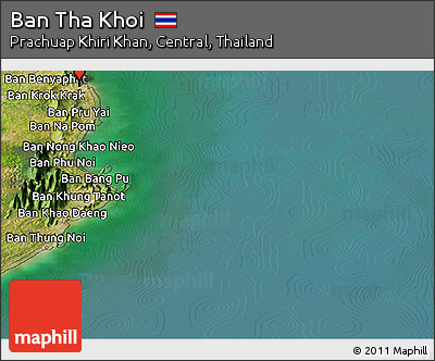 Satellite Panoramic Map of Ban Tha Khoi