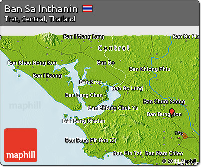 Physical 3D Map of Ban Sa Inthanin