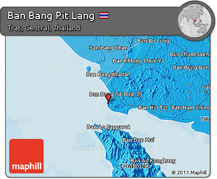 Political 3D Map of Ban Bang Pit Lang