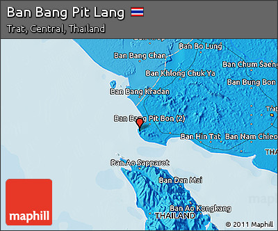 Political 3D Map of Ban Bang Pit Lang