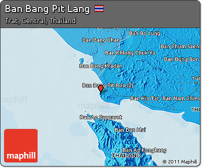 Political 3D Map of Ban Bang Pit Lang