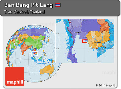 Political Location Map of Ban Bang Pit Lang