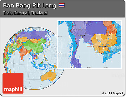 Political Location Map of Ban Bang Pit Lang