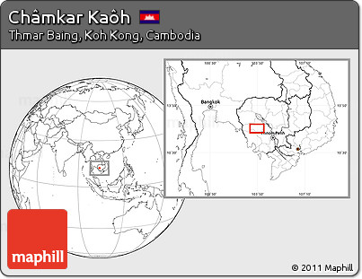 Blank Location Map of Châmkar Kaôh
