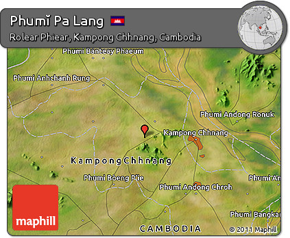 Satellite 3D Map of Phumĭ Pa Lang