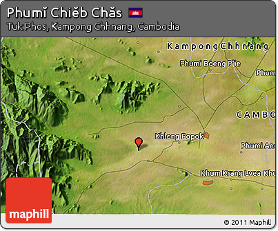 Satellite 3D Map of Phumĭ Chiĕb Chăs