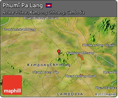 Satellite 3D Map of Phumĭ Pa Lang