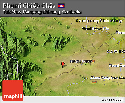 Satellite 3D Map of Phumĭ Chiĕb Chăs