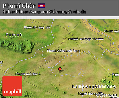 Satellite 3D Map of Phumĭ Chôr