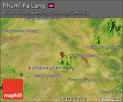 Satellite 3D Map of Phumĭ Pa Lang