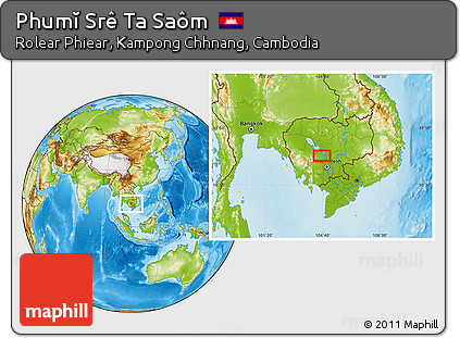 Physical Location Map of Phumĭ Srê Ta Saôm