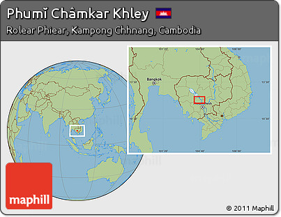Savanna Style Location Map of Phumĭ Châmkar Khley