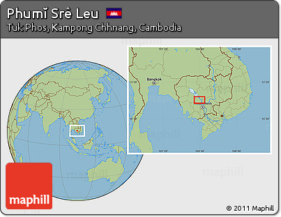 Savanna Style Location Map of Phumĭ Srê Leu